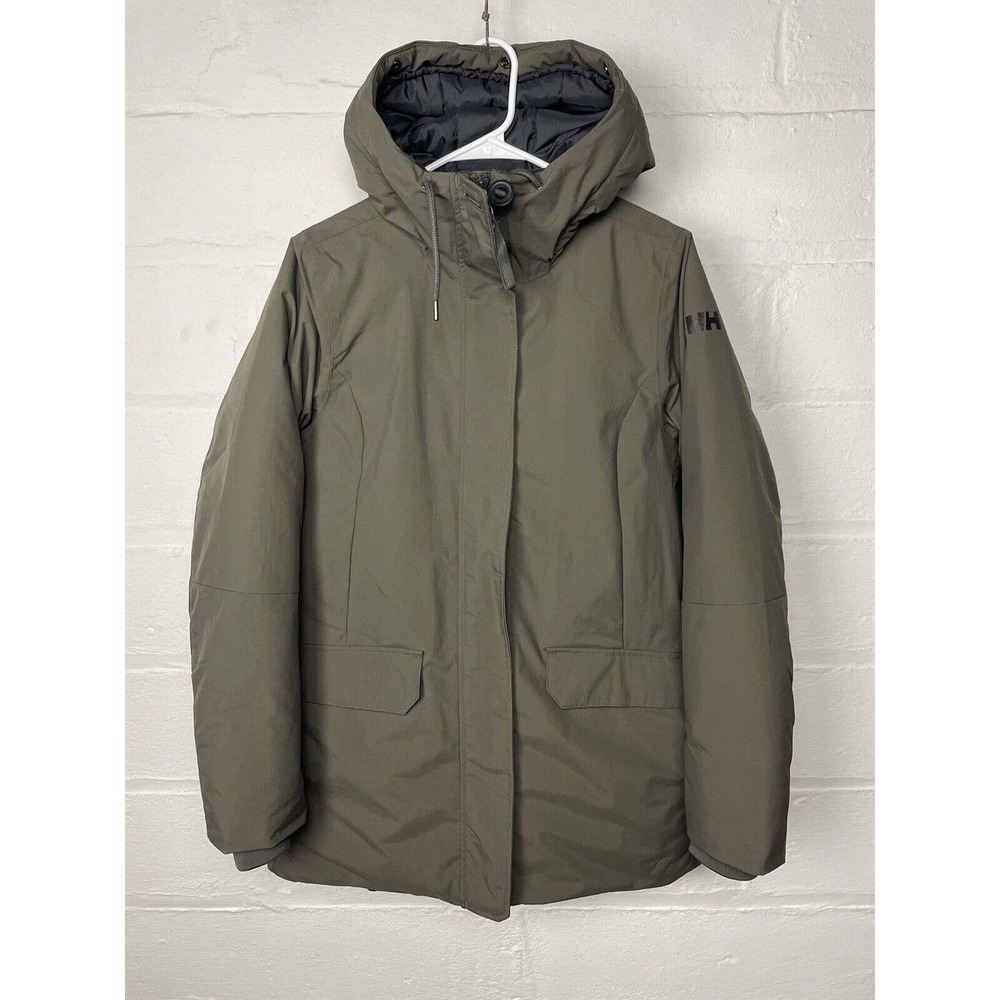 HELLY HANSEN Men's Green Parka Insulated Waterproof Jacket Medium M